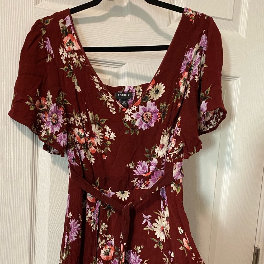 Torrid Floral V-Neck Dress